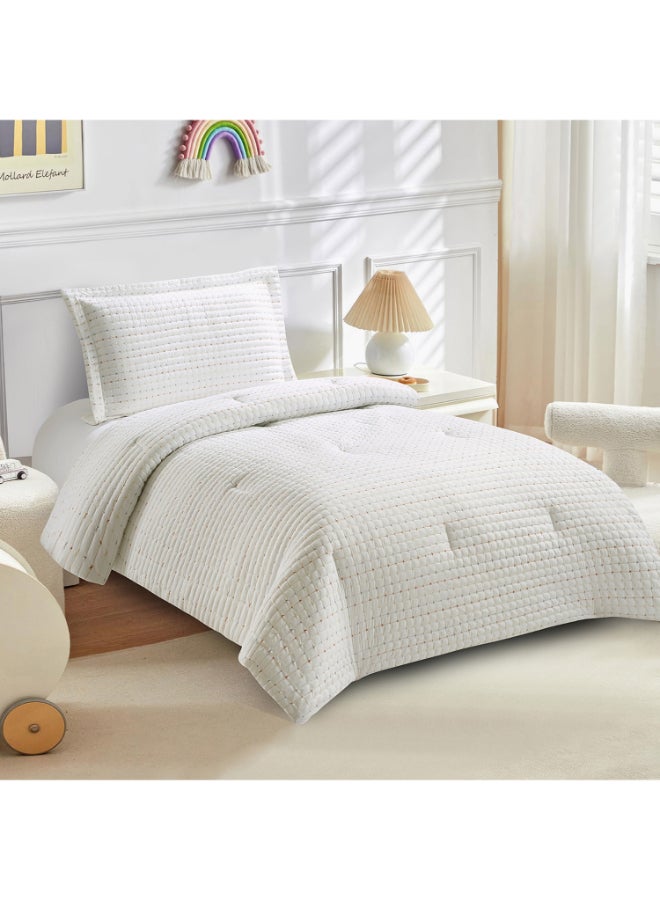 Home Box White Microfiber Comforter Set for Kids - Image 2